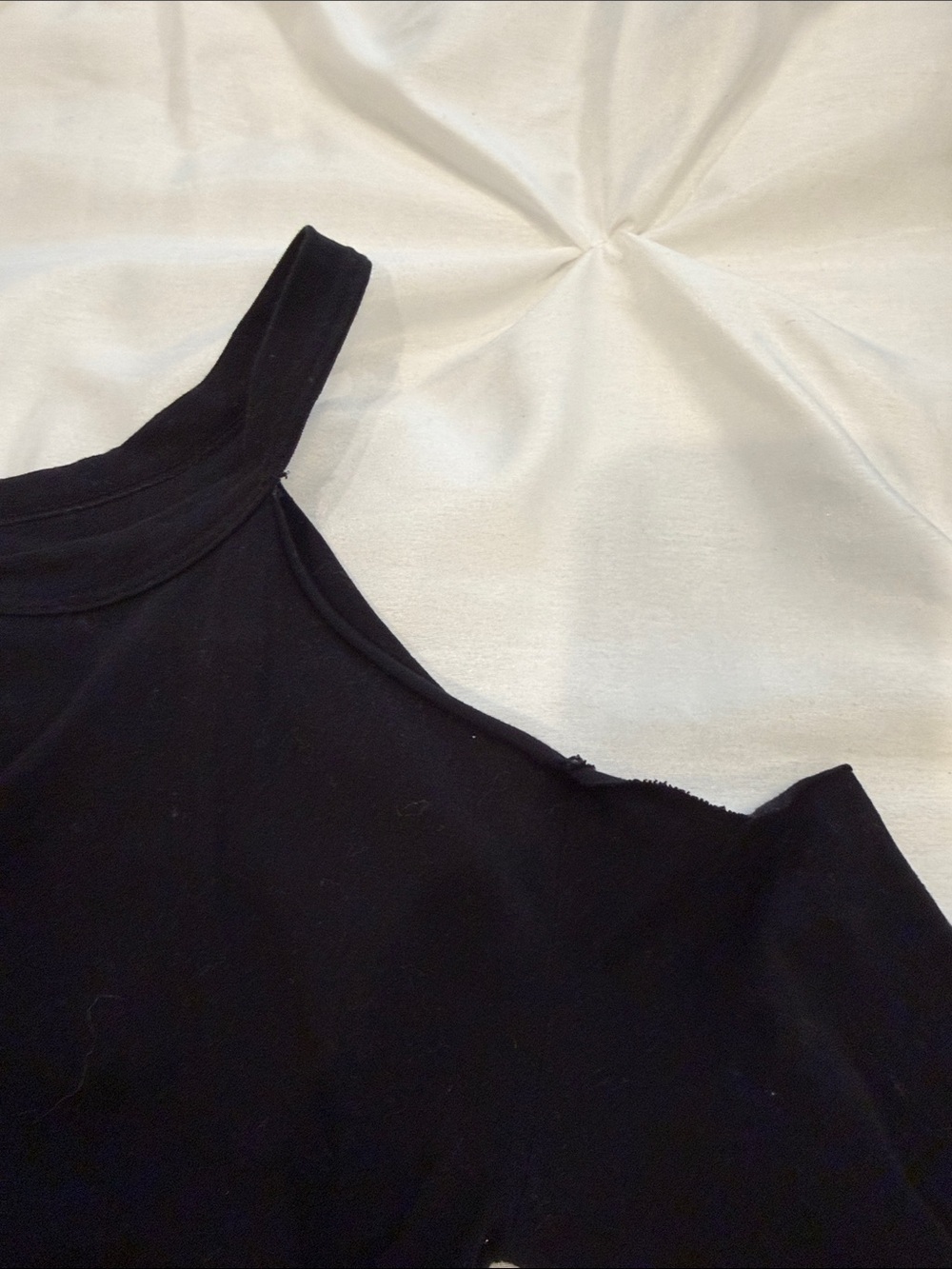 Enza Costa Black Asymmetric Cutout Long Sleeve Tunic - Picture 4 of 4